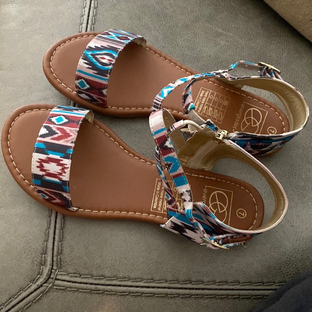 Aztec print sandals